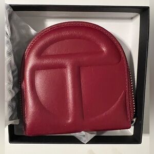 Telfar oxblood wallet EUC with original box
